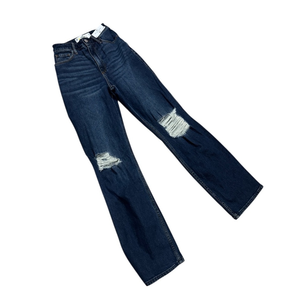 Hollister Women's Navy Straight Leg Jeans size 23x31 - Picture 3 of 5